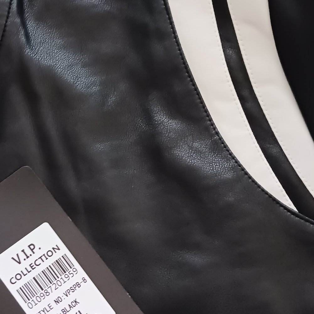 VIP Collection Black Leather Jacket - Picture 6 of 12